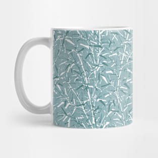 Textured Bamboo Forest in Teal Blue Mug